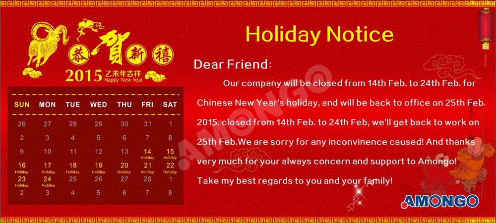 Kỳ nghỉ Tết Nguyên Đán amongo 2015
